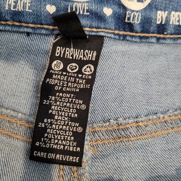 Peace Love Eco by Rewash Super High Wedge Vintage Reunion Jean Short - Picture 9 of 9